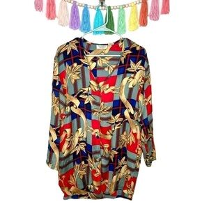 Victoria's Secret Vintage Gold Label 100% Silk Pajama Top Size Small